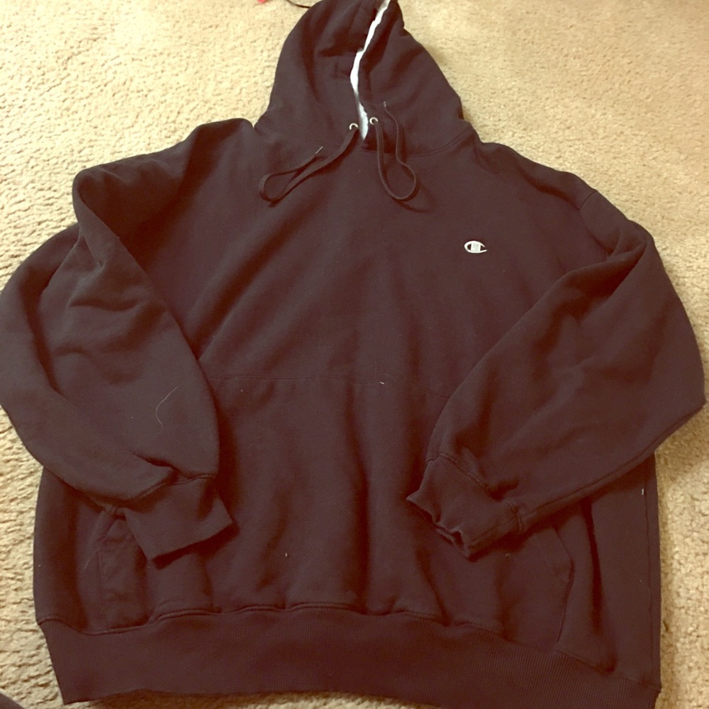 Men’s Champion black hoodie Sz xxl